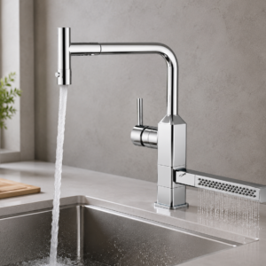 Muzzle Pull Out Multiflow with 360° Push Button Rain Shower