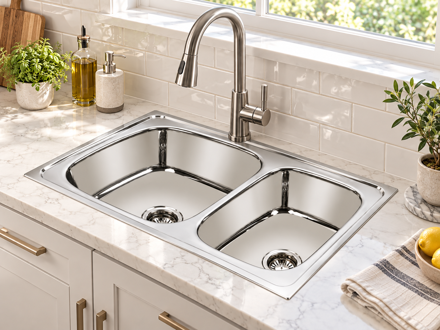 Double Bowl PRESSMATIC kitchen sink